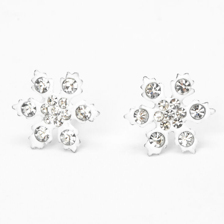 Polished And Nickel Free Liara Snowflake Cubic Zirconia Ear Studs 925 Sterling Silver Polished And Nickel Free Liara Snowflake Cubic Zirconia Ear Studs 925 Sterling Silver